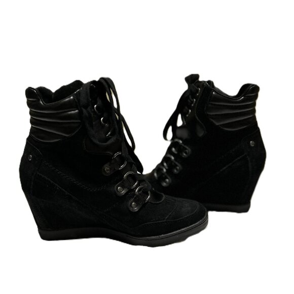 Guess Women/Teen Black Suede Boots - Picture 1 of 7